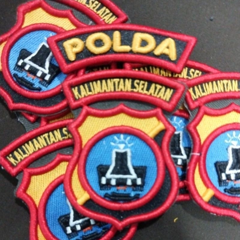 LOGO POLDA KALSEL BORDIR TIMBUL