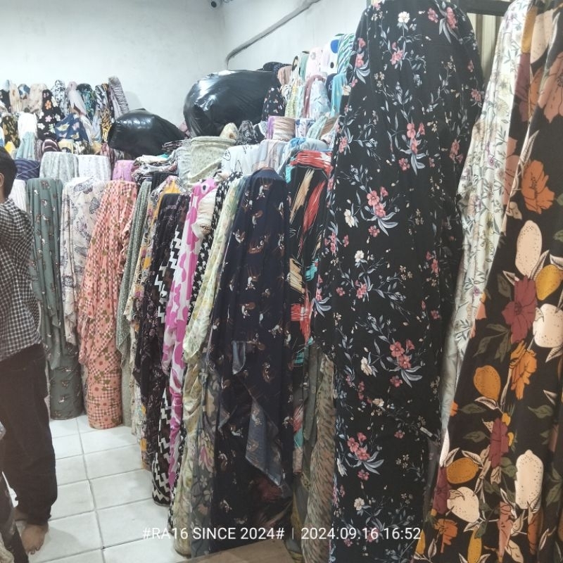 Kain Rayon Viscose Premium - Harga/0,5 m - Kain Katun Rayon Meteran - Bahan Katun Rayon Premium - Ba