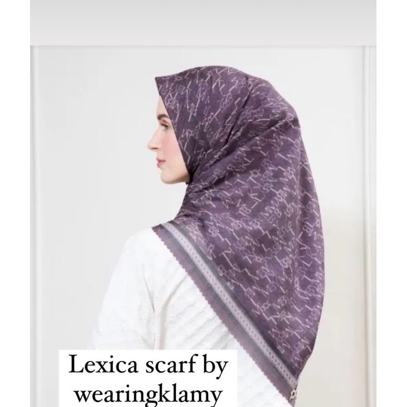 lexica scarf by wearing klamby monogram original new murce