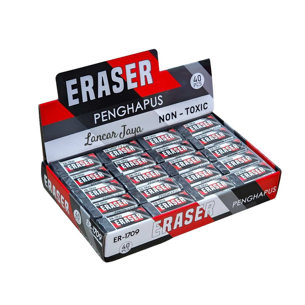 

1 BOX / 40 pc Eraser Hitam Kecil ER-1709