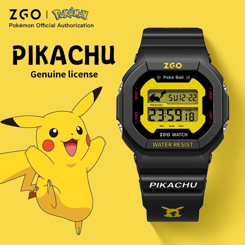 Jam Tangan Pokemon Pikachu Watch ZGO Original Digital Waterproof