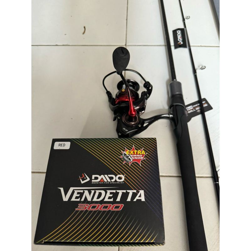 Joran pancing satu set Daido Levius Reel Daido Vendetta