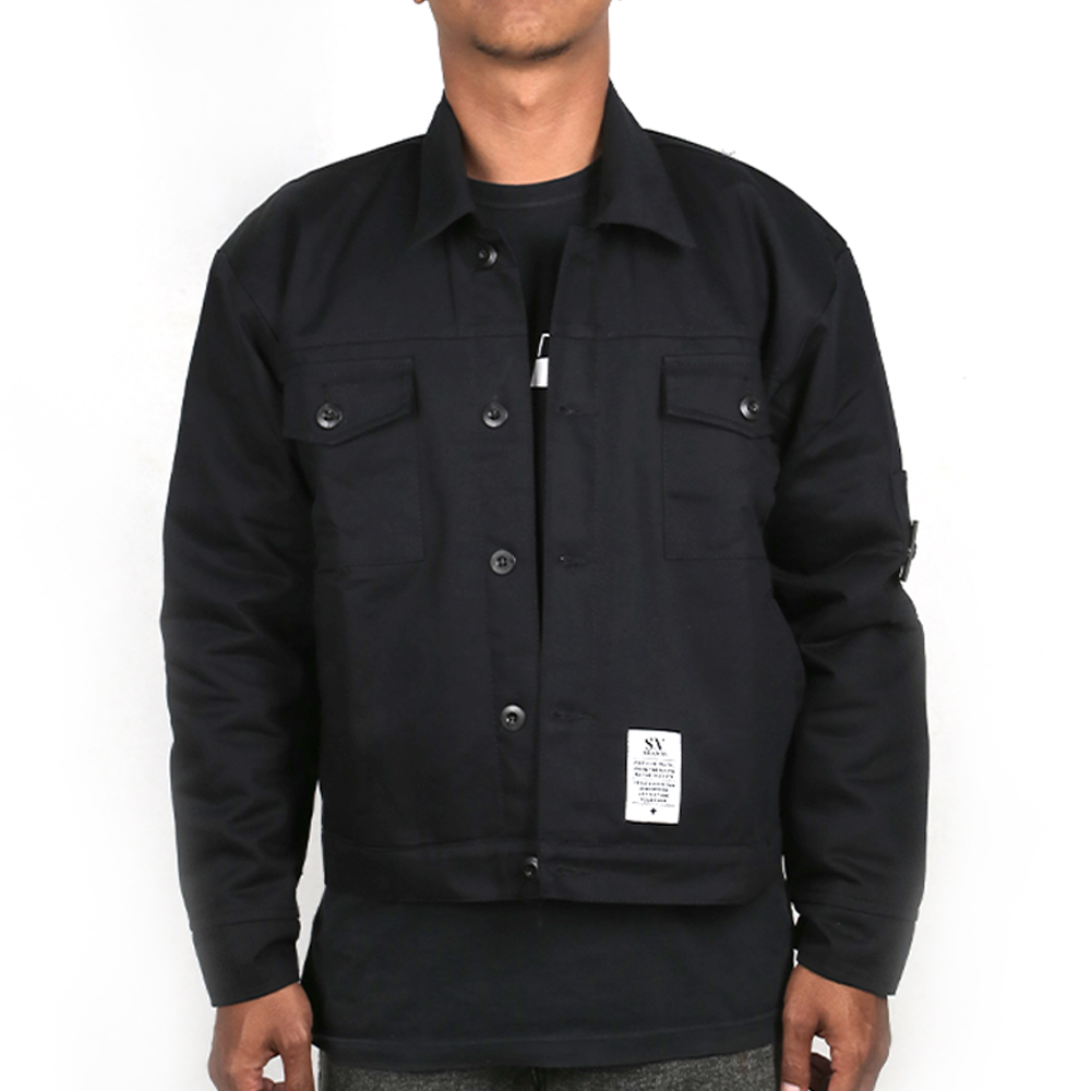 S.V.Brands - Cropped Jacket Oliver Black - Jaket Outwear Pria Wanita