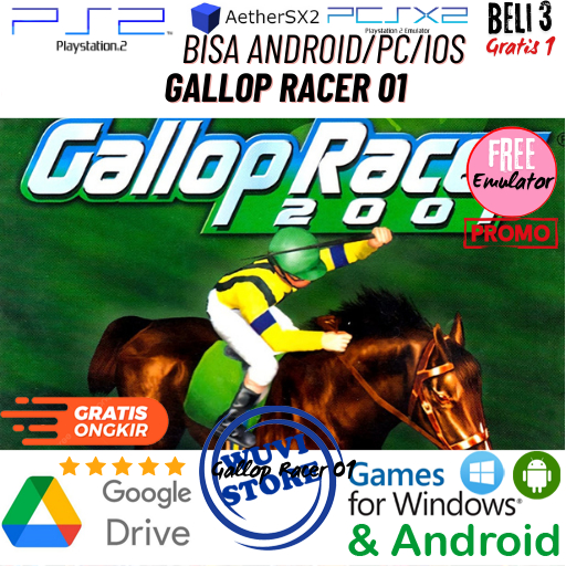 PS 2 Gallop Racer 01 | Bisa di PC / Android / IOS Plus Emulator | Beli 3 Gratis 1
