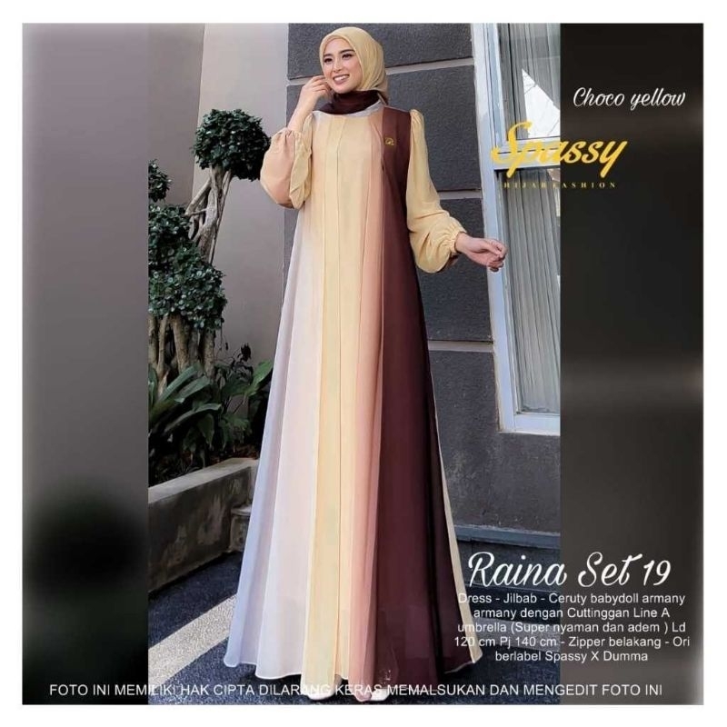RANIA SET 19 DRESS 2 TONE CERUTY MAXY TERBARU