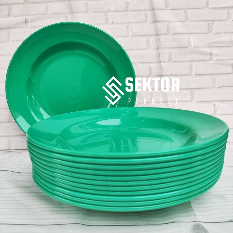 6 PCS Piring Melamin 23cm tebal - Piring Melamin murah tebal - Piring Melamin Polos - Piring Melamin