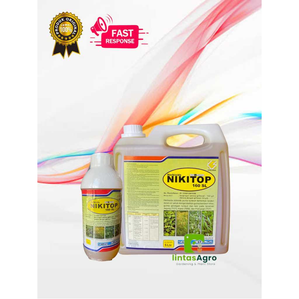 HERBISIDA NIKITOP 160 SL 1 LITER - Dosis rendah cocok untuk rumput pekarangan dan rumahan
