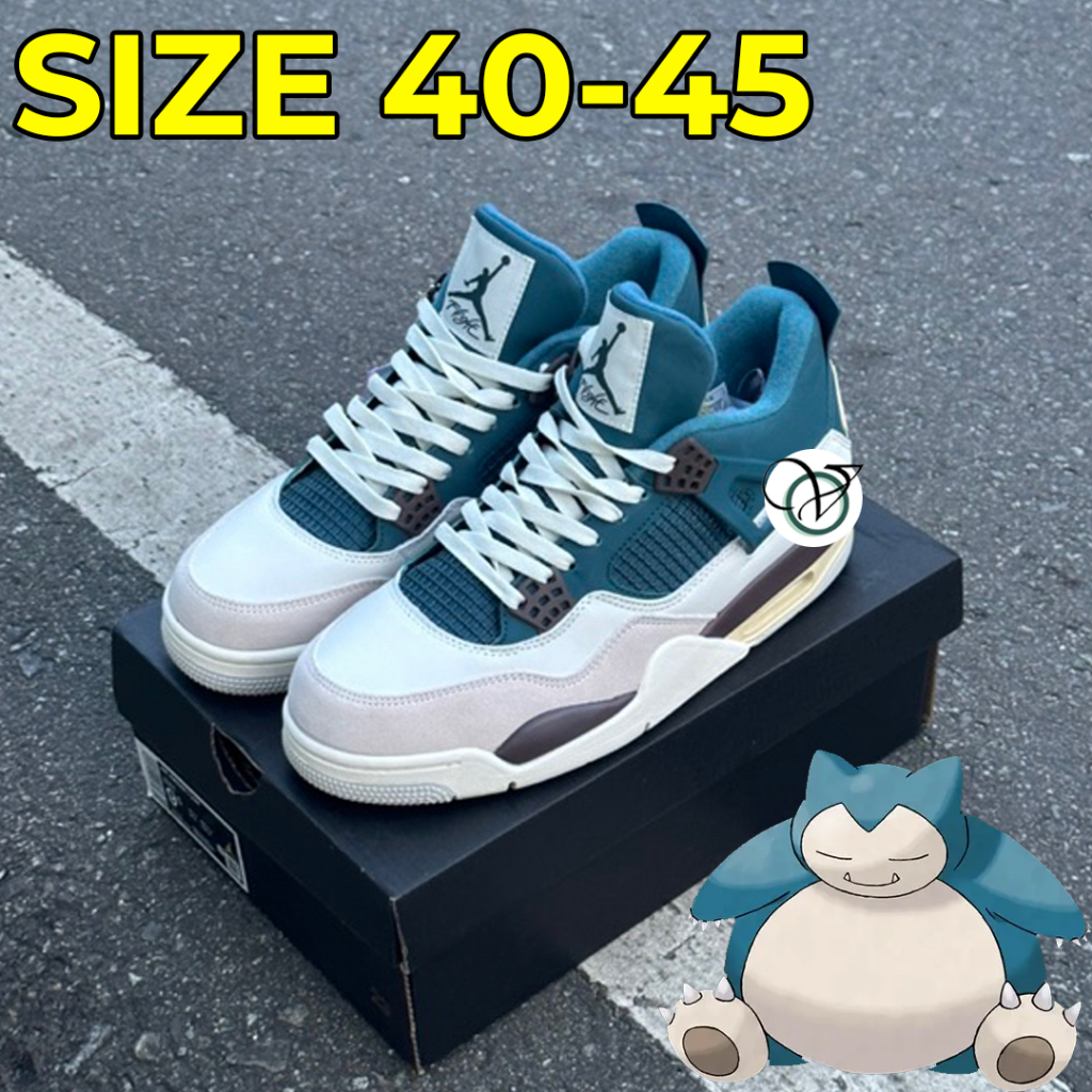 Sepatu Nike Air Jordan 4 Snorlax Concept Blue White Biru Putih