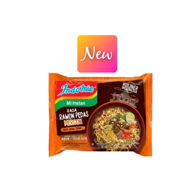 

Indomie Mi Instan rasa Rawon Pedas Mercon 75 gr.