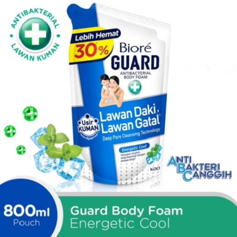 Biore Guard Body Wash Energetic Cool 800ml