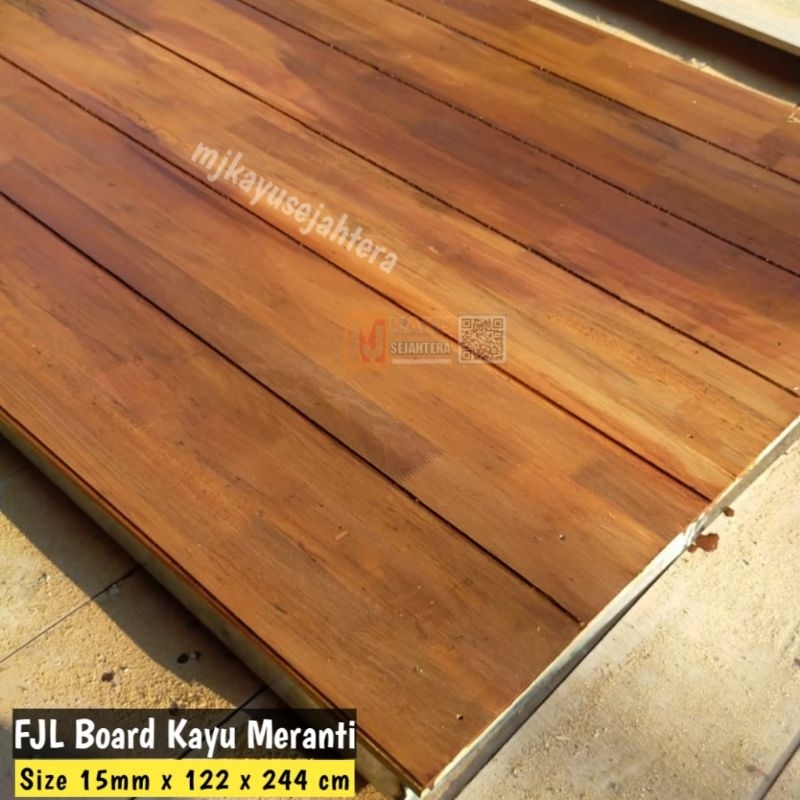 Daun Meja Dinding Papan FJL Board Kayu Meranti Murah Elegan 1,5 x 122 x 244 cm
