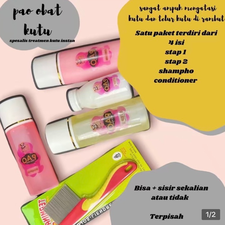 Hot Arrival  Pao obat kutu kemasan lama kecil BPOM BISA COD OBAT KUTU INSTAN