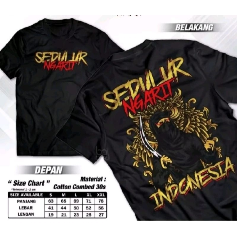 KAOS SEDULUR NGARIT INDONESIA SABLON DTF