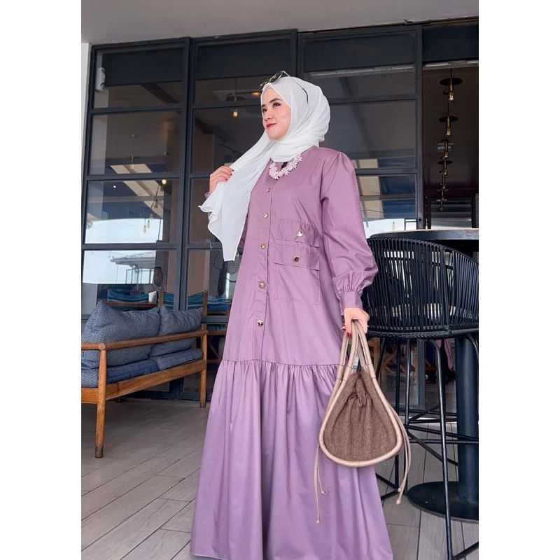 ARAFAH DRESS - GAMIS TOYOBO KANCING BUSUI - GAMIS SYARI