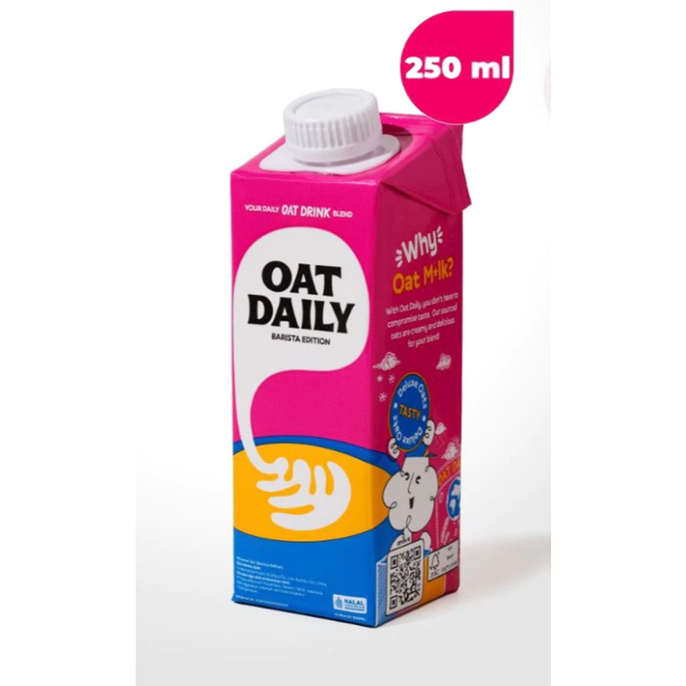 

OAT DAILY Barista Edition Oat Milk Susu Kedelai Bebas Kolestrol 250ml 250 ml