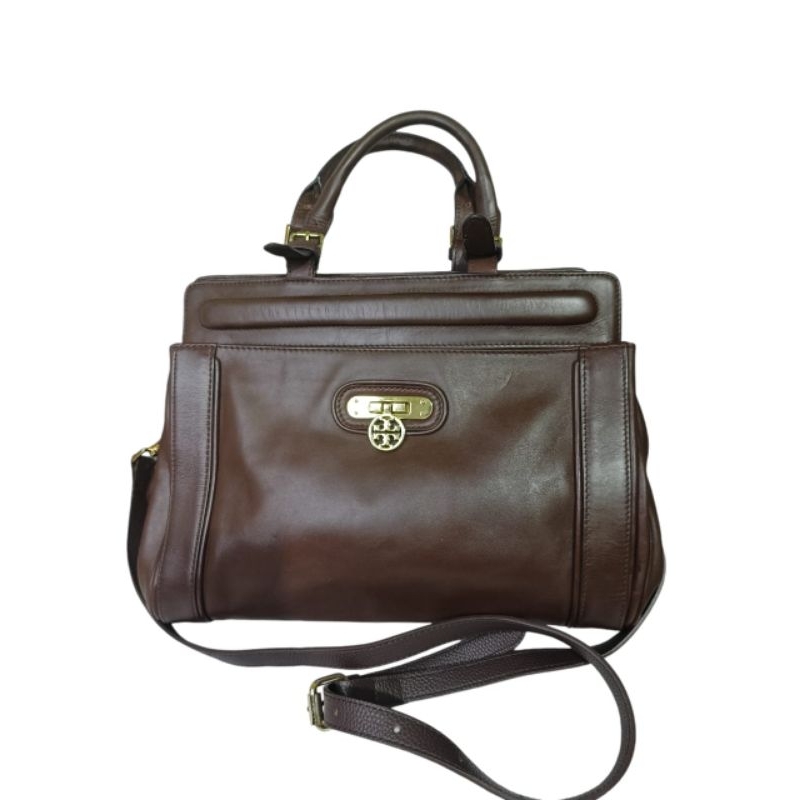 Preloved Tas Kantor Kulit Asli Handbag Tory Burch Daria Vintage