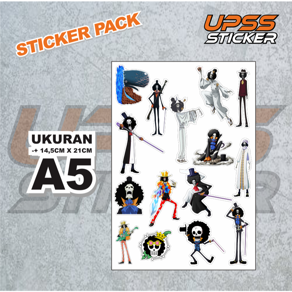 

stcker pack isi 15 anime one piece BROK untuk laptop,tumbler,helm dlll