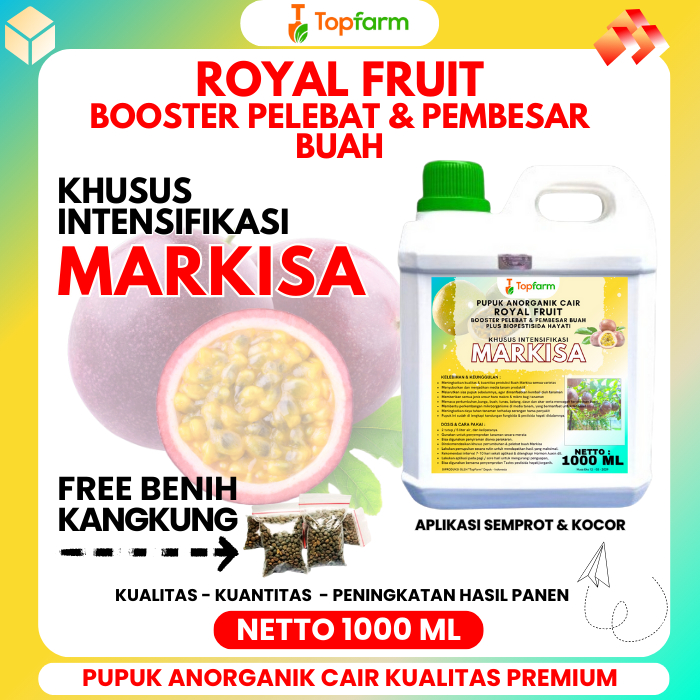 Pupuk Topfarm / Pupuk Pelebat Buah Markisa / Pupuk Buah Markisa / Pupuk Markisa Terbaik / Pupuk Boos