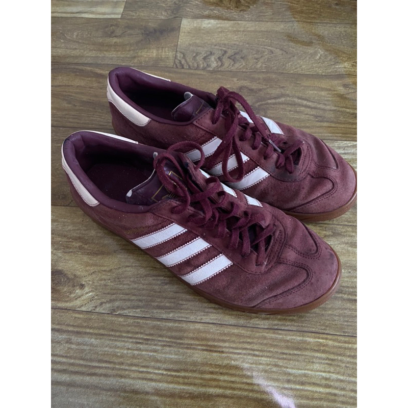 WTS ADIDAS HAMBURG ORIGINAL SECONDHAND| PRELOVED SEPATU ADIDAS HAMBURG MERAH MAROON