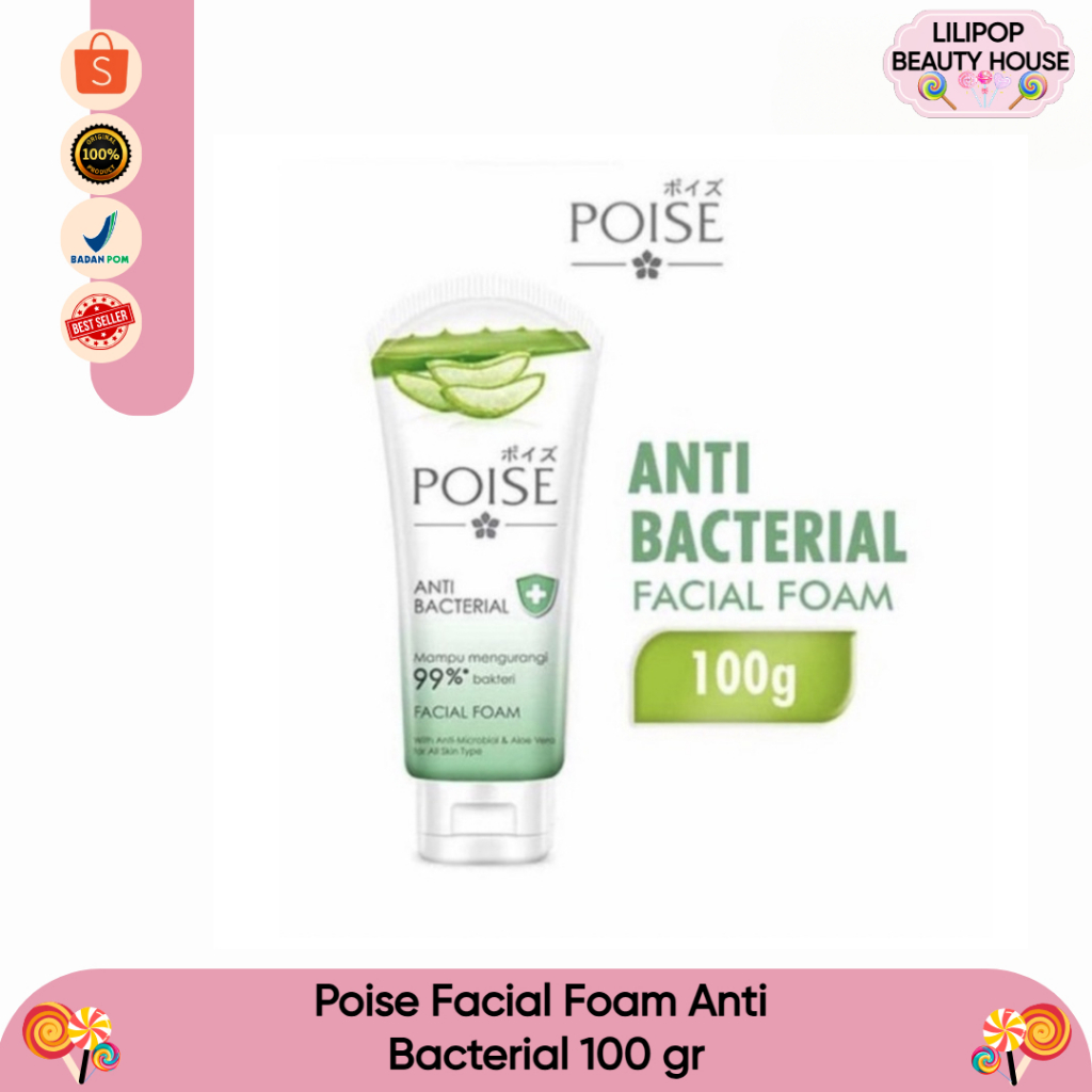 Poise Facial Foam Anti Bacterial 100 gr - Facial Foam Anti Bacterial