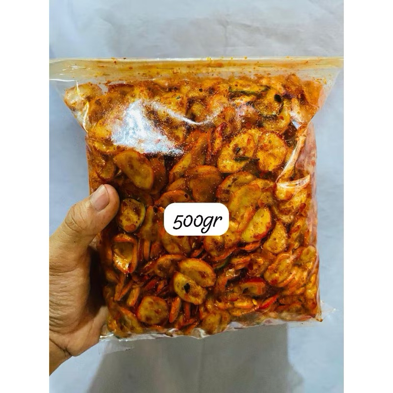 

kerupuk bawang kerupuk seblak pedas daun jeruk isi 500gram Snacks