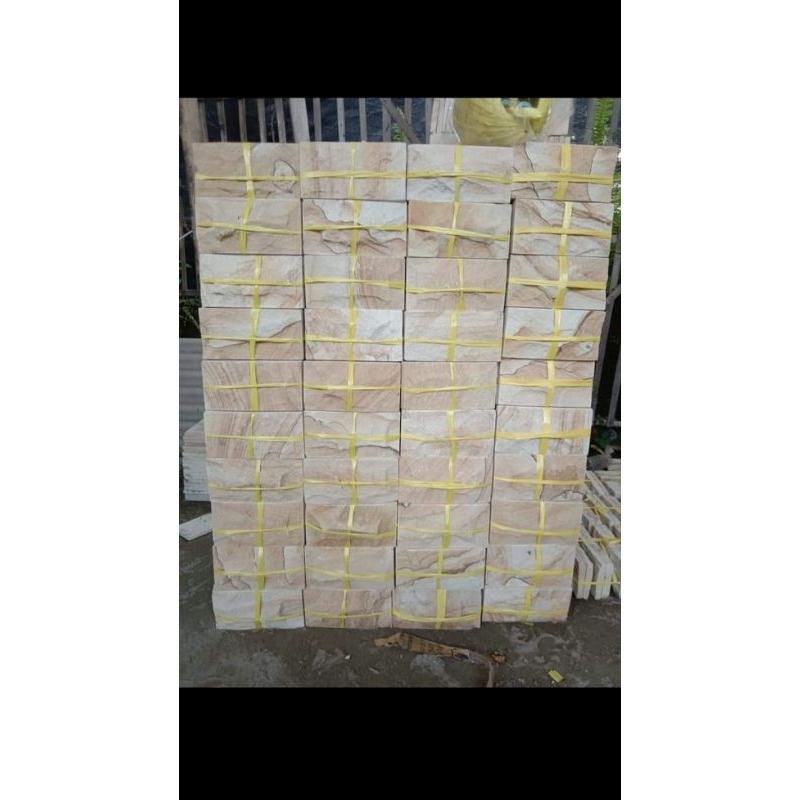 Batu alam palimanan palem dinding rata alam RTA ukuran 10x20