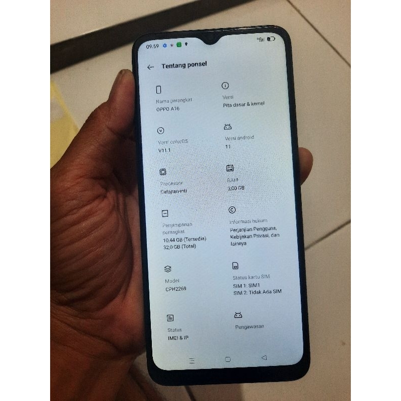 mesin oppo a16 ori normal
