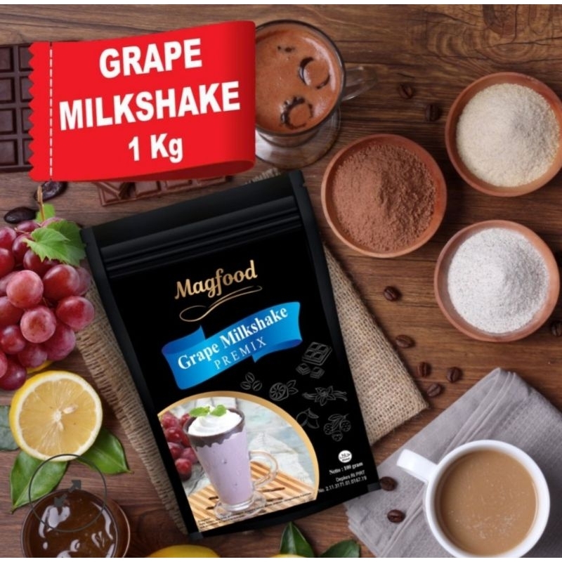 

Magfood Grape Milkshake Premix 100gr, 1000gr (gratis ongkir)