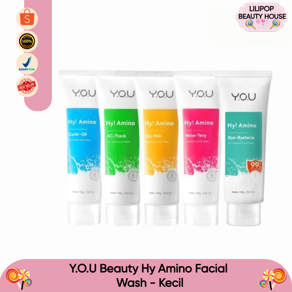 Y.O.U Beauty Hy Amino Facial Wash 50gr - Kecil