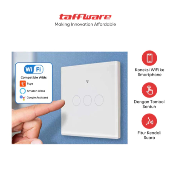 Taffware Saklar Lampu Wireless – WHK05 Saklar Smart WiFi untuk Rumah Pintar