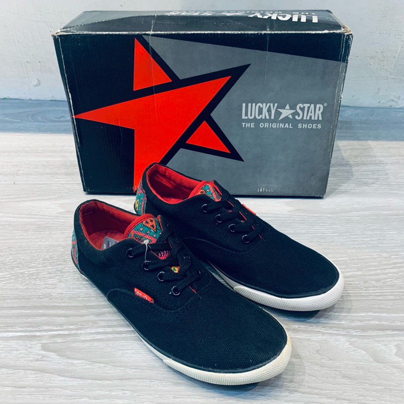 Lucky Star - Sepatu Sneakers Kasual | Native Ladies - Hitam/Merah