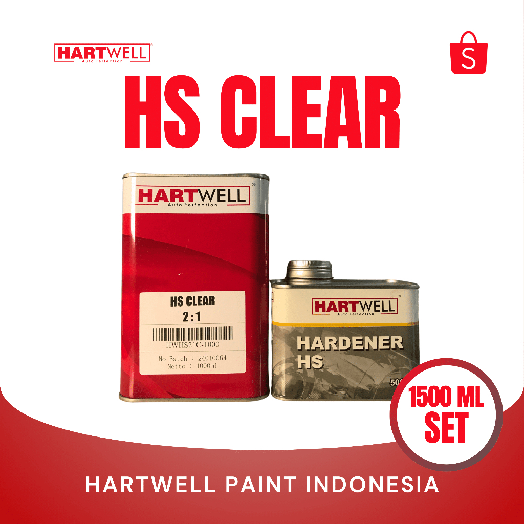 Varnish Motor Mobil | Hartwell 2.1 HS CLEAR 1,5 LITER | Perlindungan Cat Premium