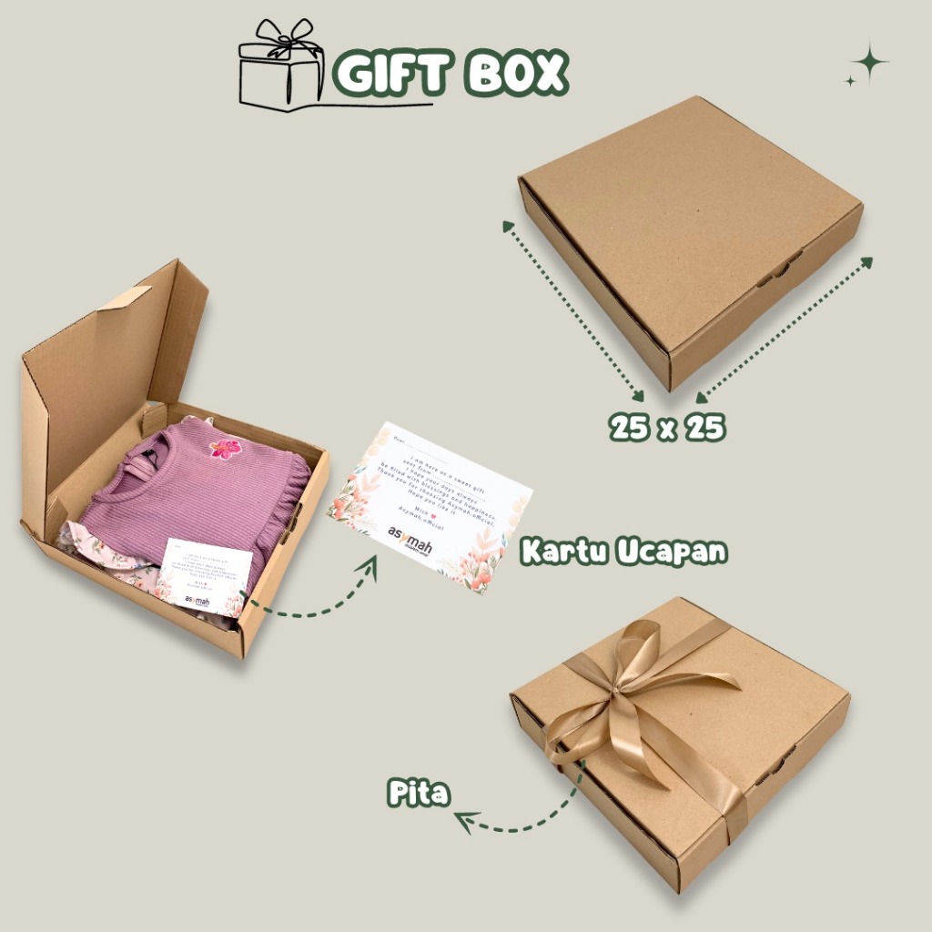 

Tambahan Gift Box dan Kartu Ucapan