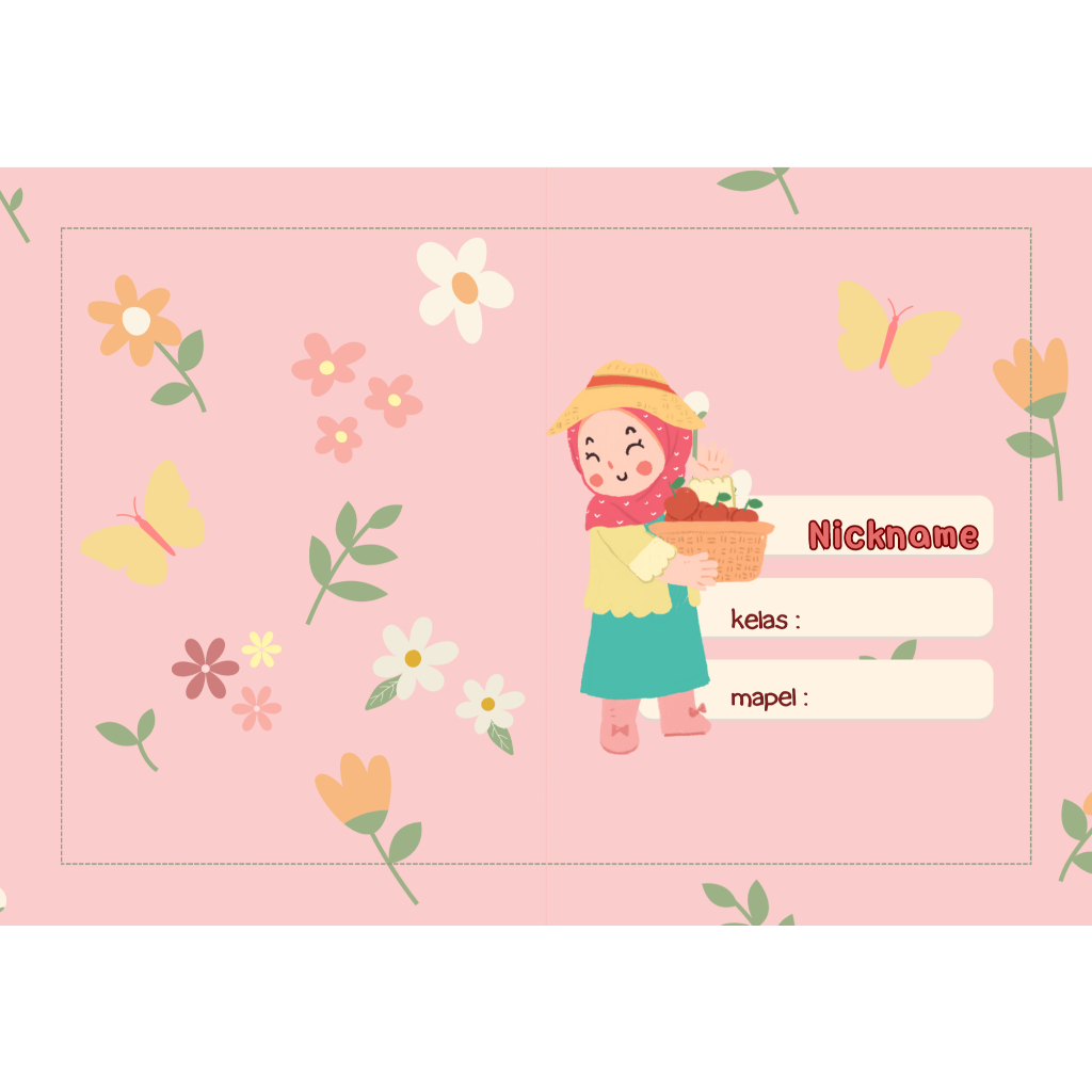 

(PART 2) Sampul Buku Custom Nama, Cover buku, Sampul buku A5