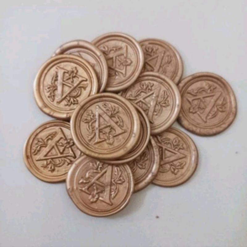 

AYURI - Premium Alphabet A-Z Seal wax stamp segel lilin Coin siap pakai