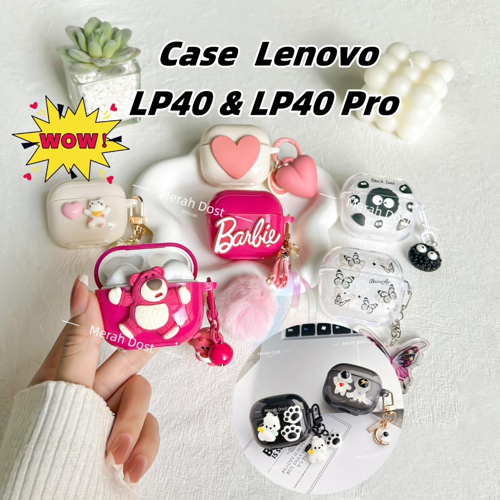 Casing Thinkplus Lenovo LP40 & LP40 Pro Pelindung Earphone Lenovo LP40 Pro Motif Lovely dan Pilihan 