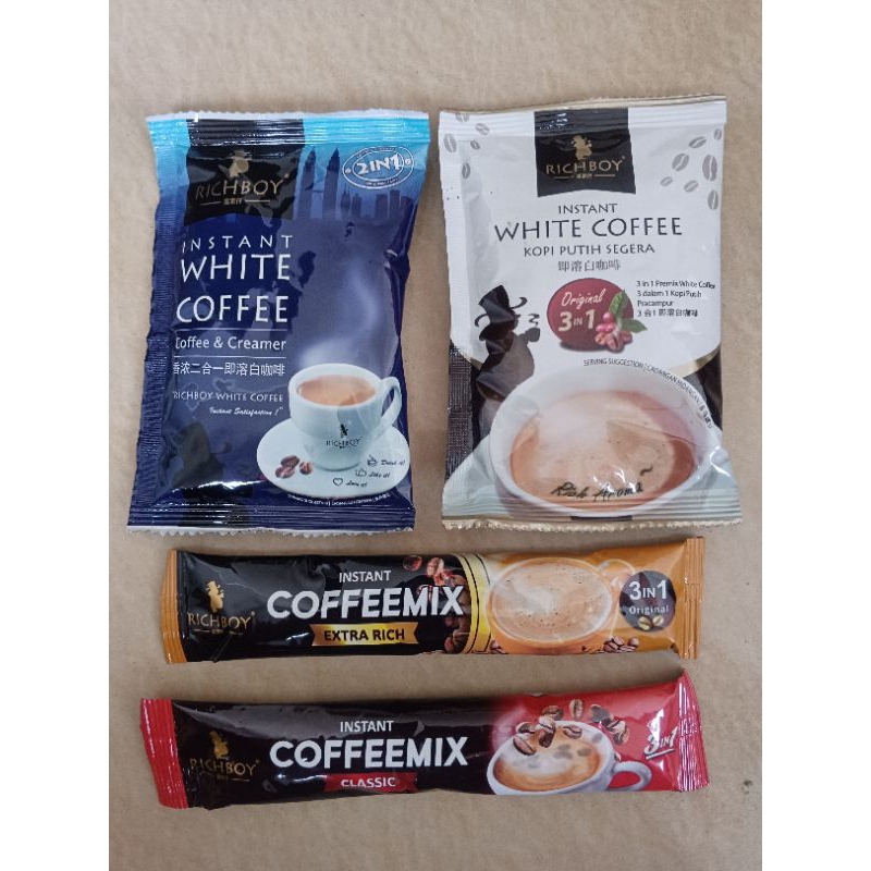 

RICHBOY White Coffee | Richboy Instan Coffeemix | Richboy Teh Tarik Milk Tea Persaset / Sachet / Eceran