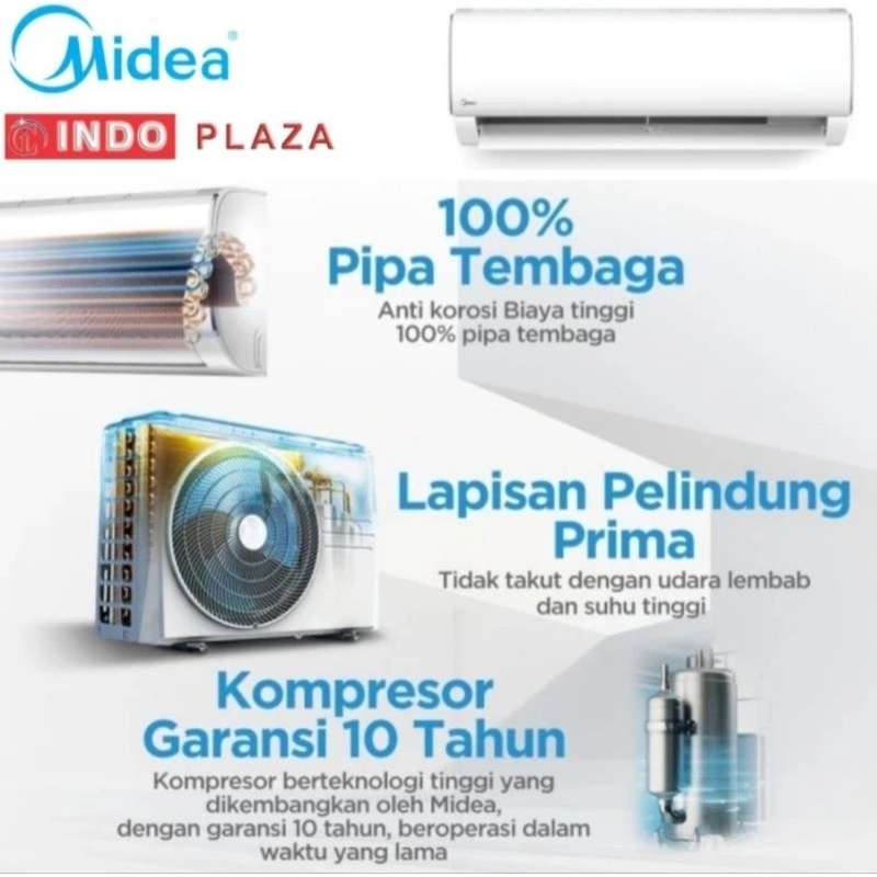 AC MIDEA 2.5 PK MSAF-24CRN2 ANTI KARAT (MEDAN)