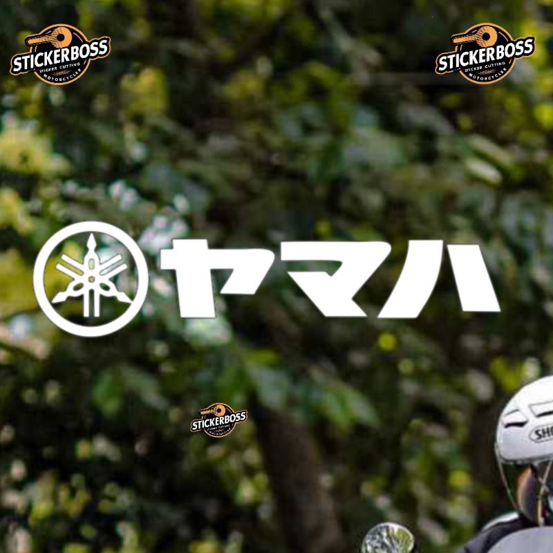 Sticker Cutting Motor Yamaha Tulisan Jepang Keren