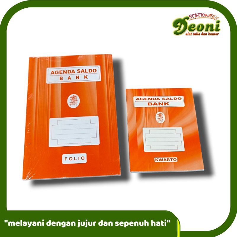 

BAMBOO Buku Saldo Bank / Buku Bank Folio Kwarto