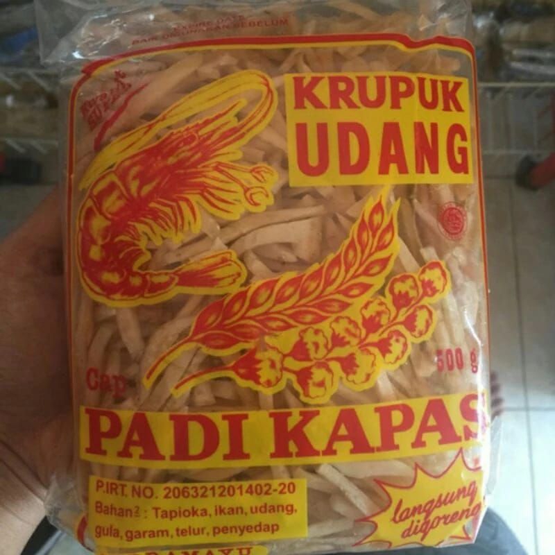 

Kerupuk Udang STIK 500gram PADI KAPAS Khas Indramayu