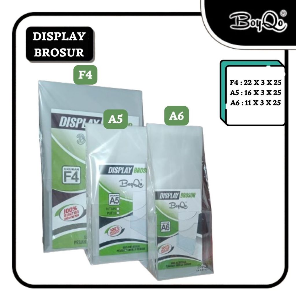 

BoyQo Tempat Brosur Akrilik Putih | Display Brosur Aneka Ukuran dengan Warna Putih Susu dan Bening | Desk Set