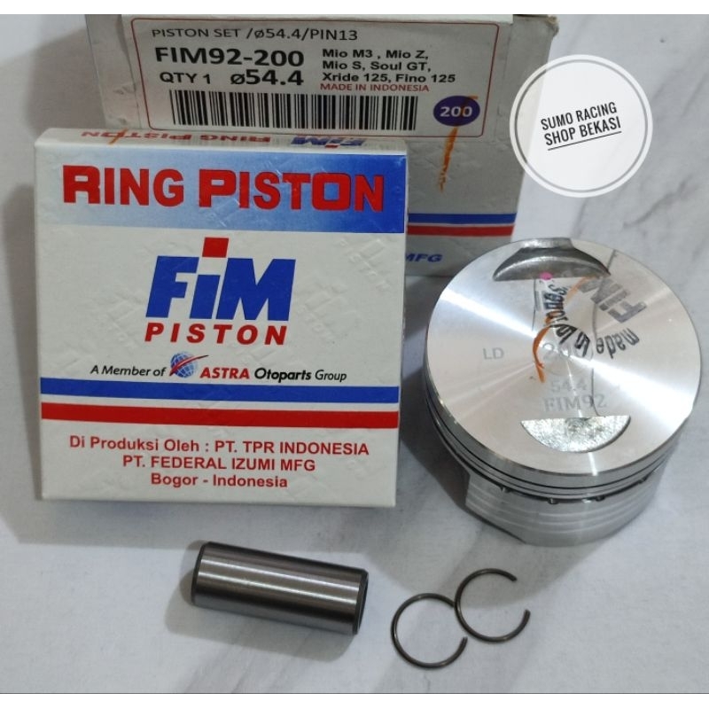 PISTON SEHER FIM MIO M3 FINO 125 UK 53,4 54,4 PIN PEN 13 FIM92