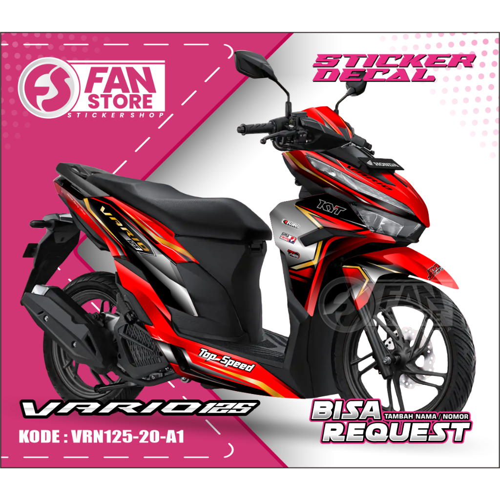 Stiker Fullbody Vario New 125 tahun 2023 Motif Custom - Decal Fullbody Stiker Vario 125 New - VRN125