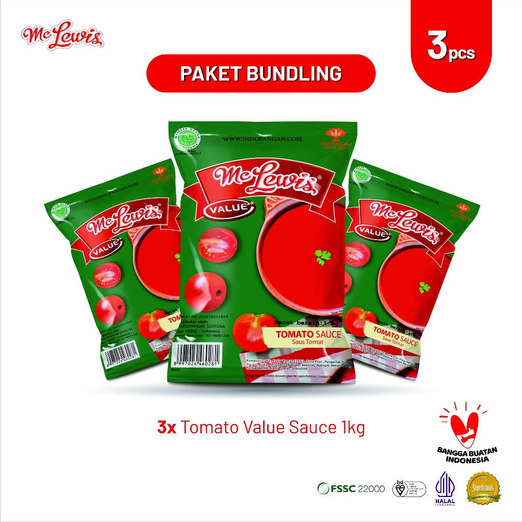 

[Paket Bundle] Mc Lewis Tomato Value 1 Kg x 3 Pcs