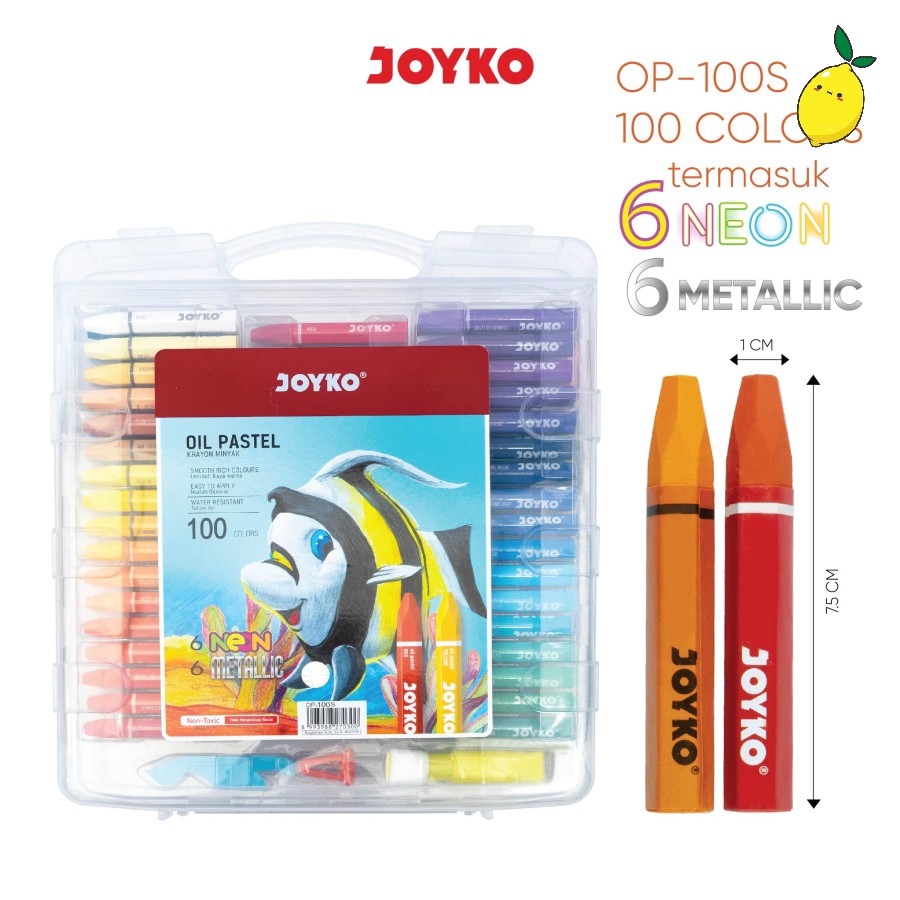 

Crayon Oil Pastel Joyko OP-100S / Krayon Minyak 100 Warna