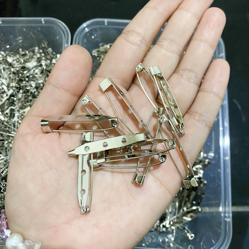 Cemiti Bahan Bros Pin 3cm / Manik manik murah