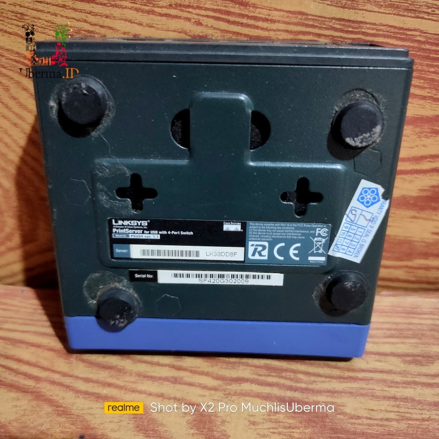 Cisco-Linksys PSUS4 USB 4Port Switch Print Server