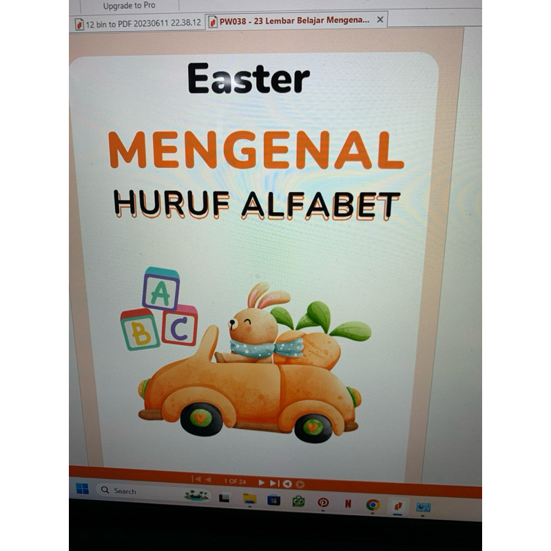 

LATIHAN SOAL TK / PAUD EASTER MENGENAL HURUF ALFABET 24 LEMBAR