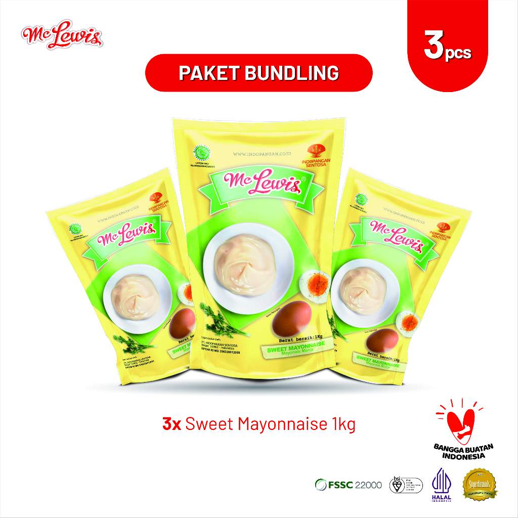 

[Paket Bundle] Mc Lewis Sweet Mayonnaise 1Kg x 3 Pcs